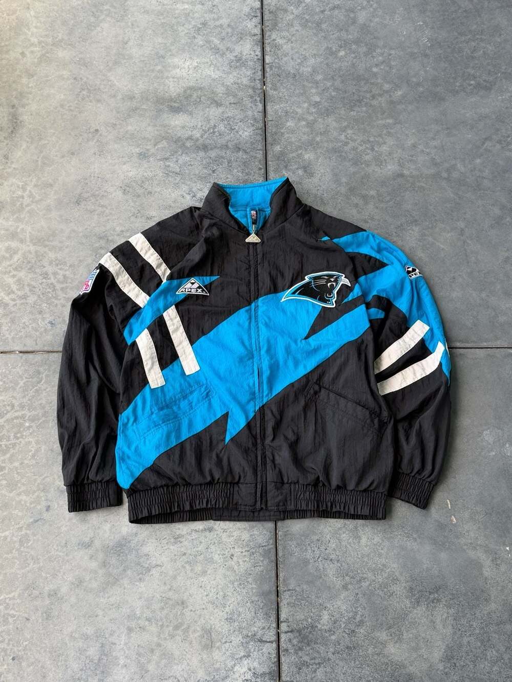 Vintage 90s NFL Pro Line by Apex One Carolina Panthers Windbreaker Jacket